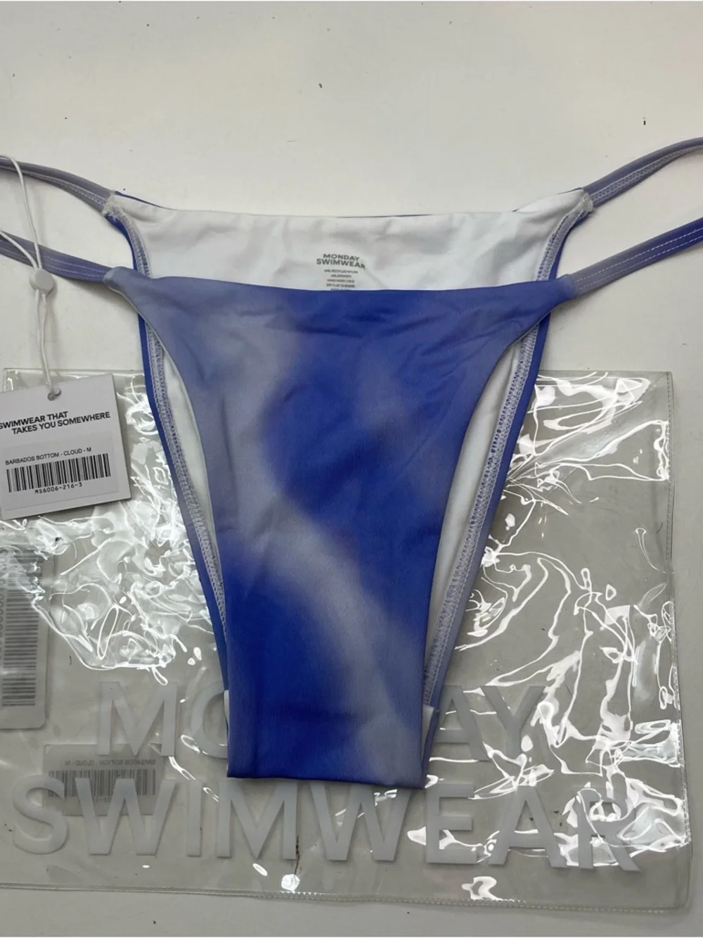 NEW Monday Swimwear Barbados Bottom Bikini Swimsuit in Cloud Size M~ with tag